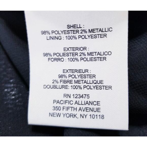 Ellen Tracy Womens Black Sheer Pull Over Blouse Smocking Neck & Sleeve End Sz XL - Picture 10 of 11